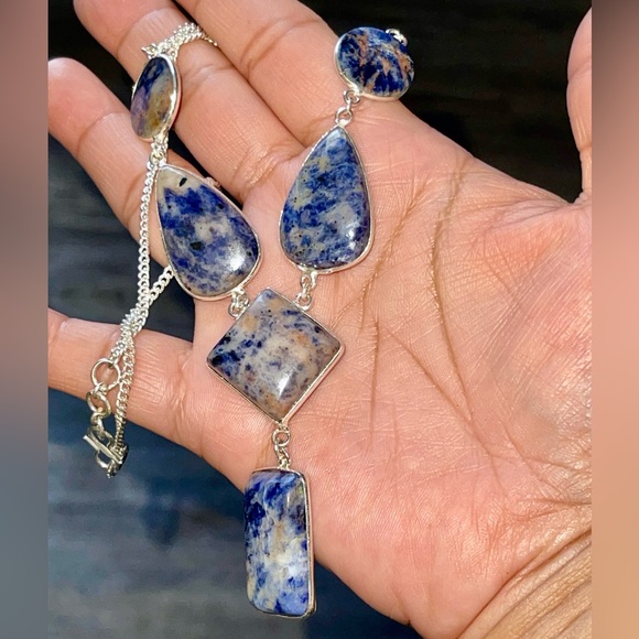 Navy Sodalite Necklace - Picture 5 of 12